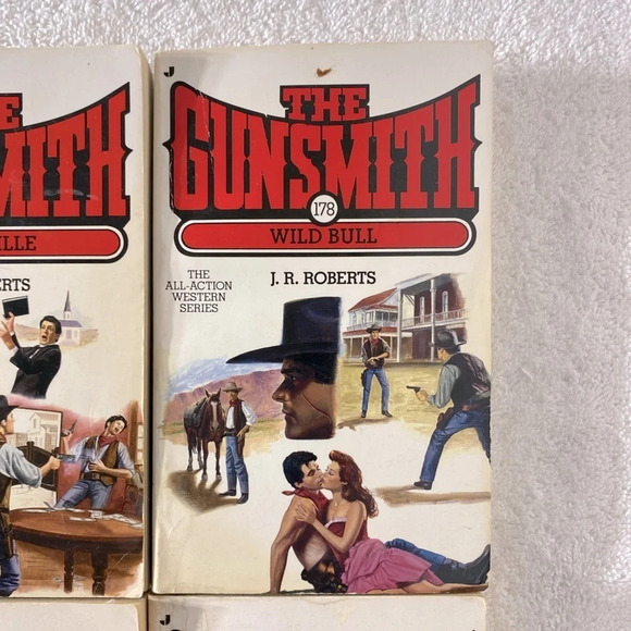 Vintage  The Gunsmith All Action Western Romance Novel x4 - Picture 3 of 14